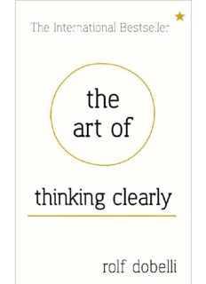 The Art of Thinking Clearly