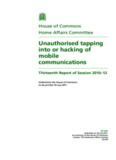 Unauthorised tapping into or hacking of mobile communications