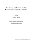 The Essays of Warren Buffett: Lessons for - Monitor Investimentos