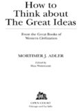How to Think About the Great Ideas: From the Great Books of Western Civilization