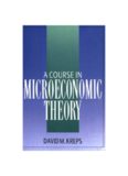 A Course in Microeconomic Theory  