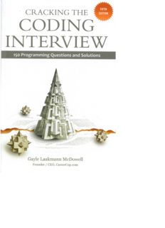Cracking the Coding Interview: 150 Programming Questions and Solutions