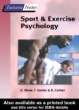 Instant Notes: Sport and Exercise Psychology