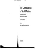 The Globalization of World Politics: An Introduction to International Relations