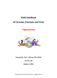 Math Handbook of Formulas, Processes and Tricks Trigonometry