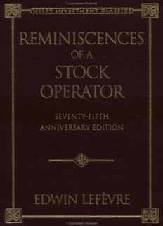 Reminiscences of a Stock Operator