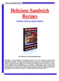 Delicious Sandwich Recipes Delicious Sandwich Recipes