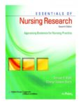 Essentials of Nursing Research: Appraising Evidence for Nursing Practice (Essentials of Nursing