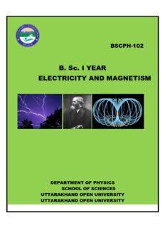 ELECTRICITY A B. Sc. I YEAR ELECTRICITY AND MAGNETISM AND MAGNETISM