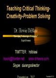 Teaching Critical Thinking- Creativity-Problem Solving