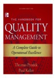 The Handbook for Quality Management A Complete Guide to Operational Excellence