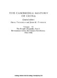 The Cambridge History of China, Vol. 15: The People's Republic, Part 2: Revolutions within the Chinese Revolution, 1966-1982