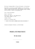Pride and Prejudice, by Jane Austen