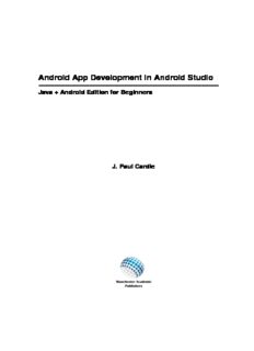 Android App Development in Android Studio: Java+Android Edition for Beginners