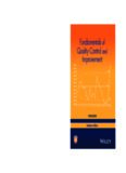 Fundamentals of quality control and improvement