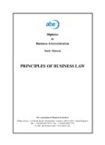 PRINCIPLES OF BUSINESS LAW