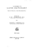 Cassell’s Latin Dictionary : Latin-English and English-Latin