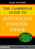 The Cambridge Guide to Australian English Usage