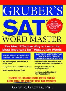 Gruber's SAT Word Master: The Most Effective Way to Learn the Most Important SAT Vocabulary Words
