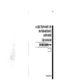 A Dictionary Of Intermediate Japanese Grammar