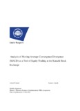 Analysis of Moving Average Convergence Divergence (MACD) as a 