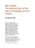 Billy Graham The personal story of the man, his message, and his mission