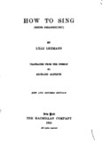 How to Sing