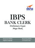 IBPS Bank clerk by Disha Publication