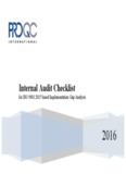 ISO 9001:2015 Quality Management System Audit Checklist