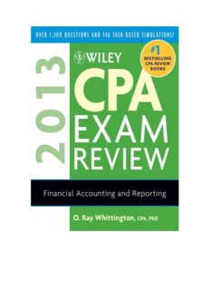 Wiley CPA Exam Review 2013, Financial Accounting and Reporting