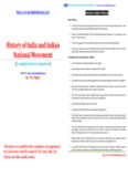 History of India and Indian National Movement