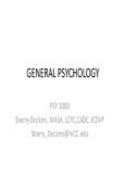 GENERAL PSYCHOLOGY