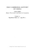 The Cambridge History of China, Vol. 12: Republican China, 1912-1949, Part 1