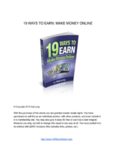 19 ways to earn: make money online
