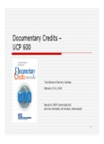 Documentary Credits – UCP 600