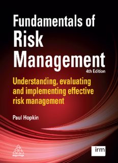 Fundamentals of Risk Management: Understanding, evaluating and implementing effective risk management