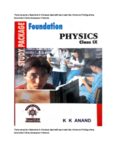 Foundation Physics for class IX Part 1 for IIT JEE standard 9