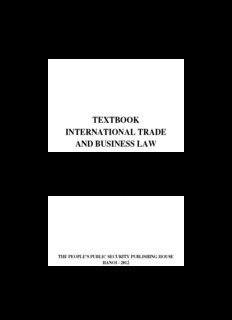 Textbook International Trade and Business Law