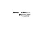 Strong - Hebrew Dictionary - Holy Bible Institute