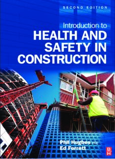 Introduction to Health and Safety in Construction. The handbook for construction professionals and students on NEBOSH and other construction courses