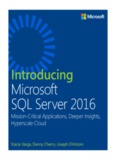 Introducing Microsoft SQL Server 2016
