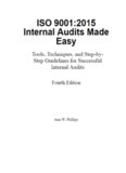ISO 9001:2015 Internal Audits Made Easy - Tools, Techniques, and Step-by-Step Guidelines for Successful Internal Audits