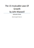 The 15 Invaluable Laws Of Growth by John Maxwell
