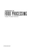 Handbook of food processing : food preservation
