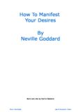 How To Manifest Your Desires By Neville Goddard