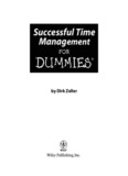 Successful Time Management for Dummies