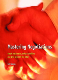Mastering Negotiations Mastering Negotiations