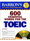 600 Essential Words for the TOEIC: with Audio CD