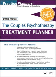 The Couples Psychotherapy Treatment Planner, with DSM-5 Updates, 2nd Edition