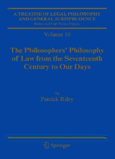 A Treatise of Legal Philosophy and General Jurisprudence: Vol. 9: A History of the Philosophy of Law in the Civil Law World, 1600-1900; Vol. 10: The Philosophers’ Philosophy of Law from the Seventeenth Century to our Days